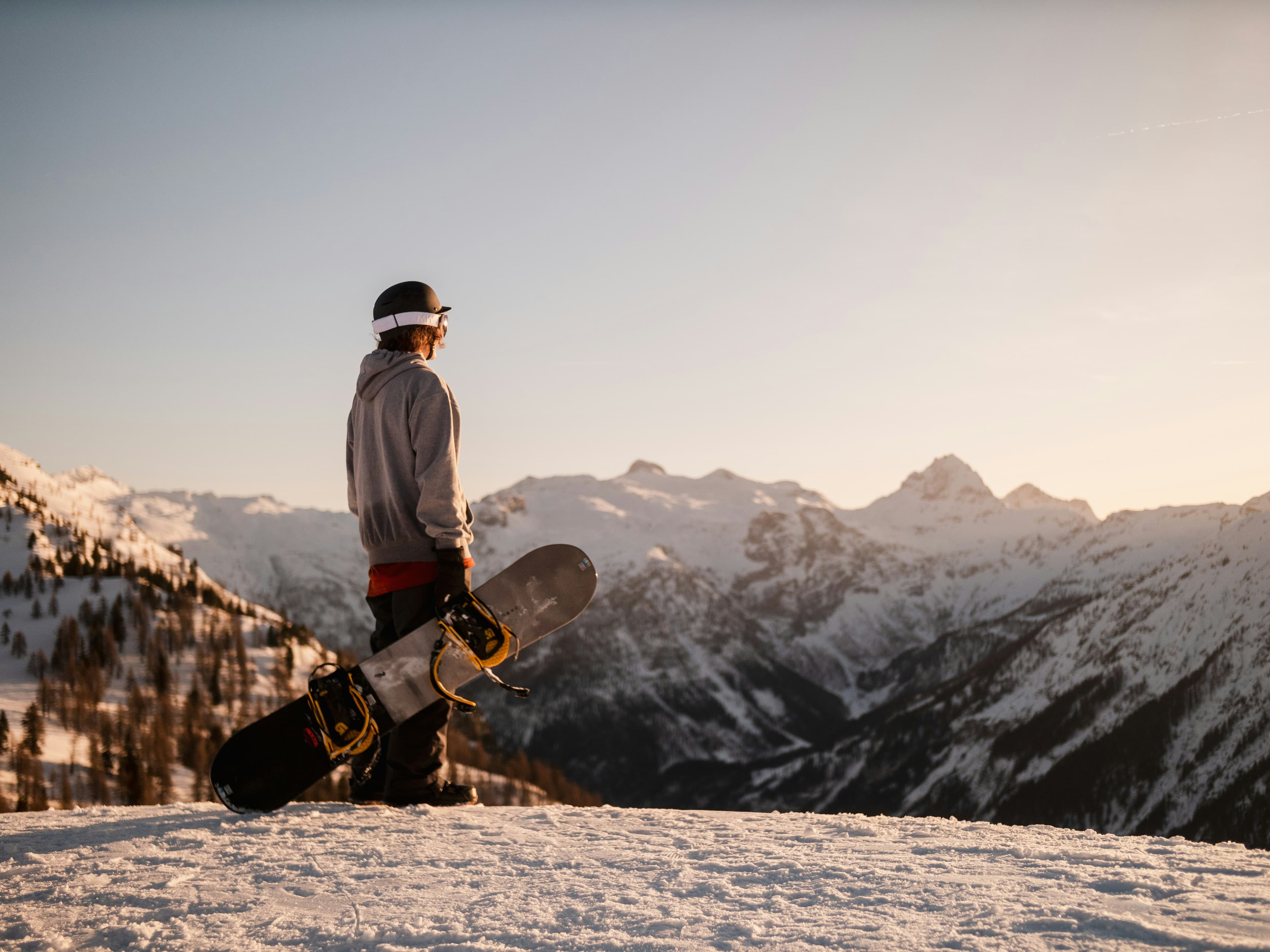 Snowboard view